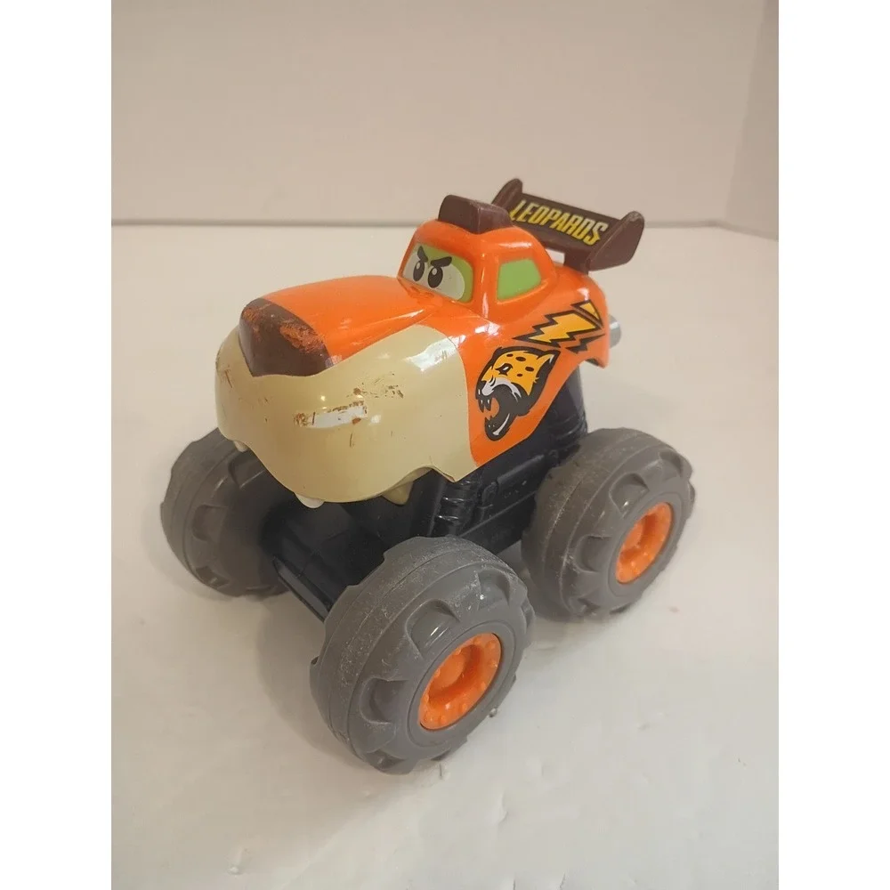 Leopard Monster Truck Toy Orange Chomping Jaw Action Kids Vehicle